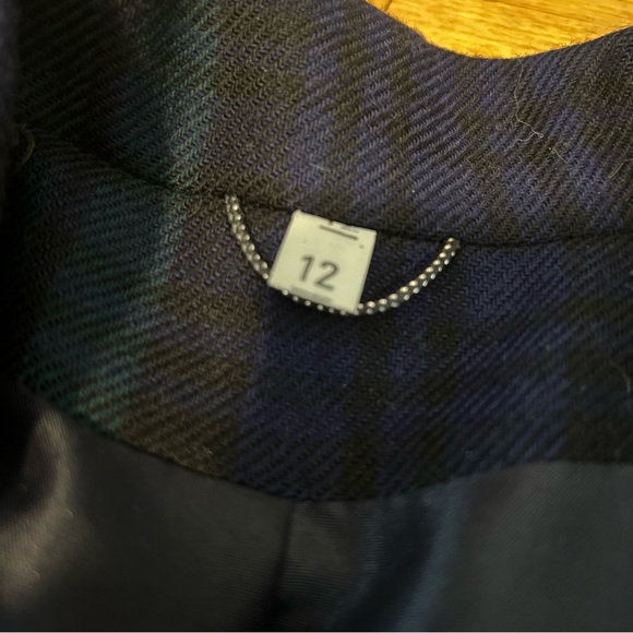Vintage Edinburgh Blue and Green Plaid Blazer - Picture 5 of 8